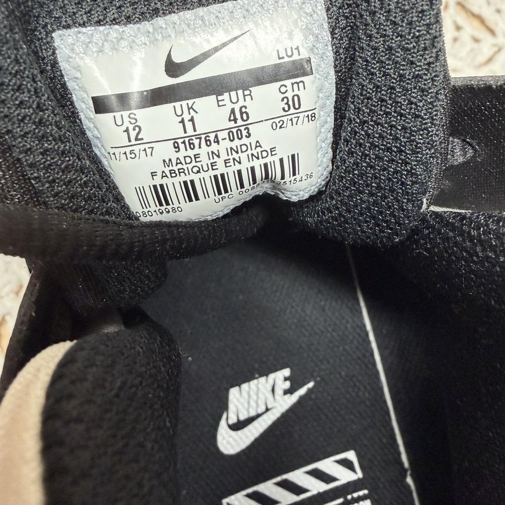 Nike Incursion Sneakers Men Sz 12 Black White Gray Mid Top Basketball 916764-003 - Picture 6 of 11